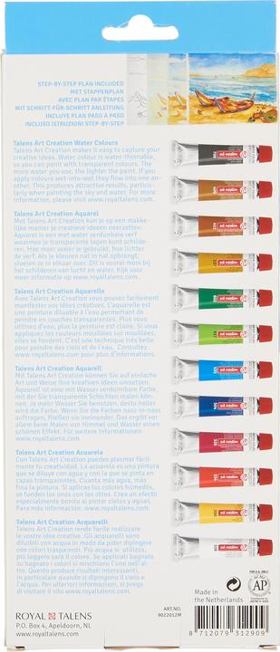 Produktbild Talens Aquarellmalset 12x12ml (Mehrfarbig, 12000 ml)