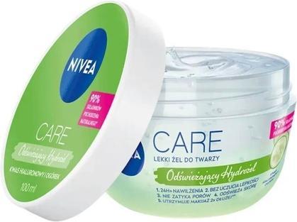 NIVEA Care Fresh Hybrid Gel crème visage pour peaux grasses et mixtes à l'acide hyaluronique 100ml (100 ml, Crème 24h)