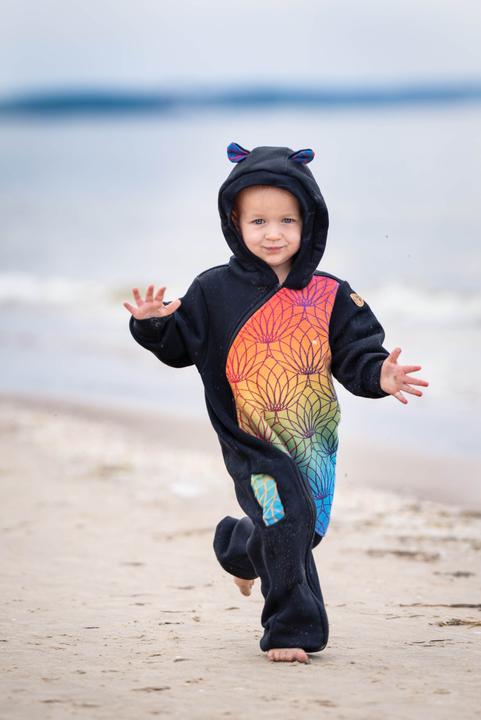 Produktbild Lennylamb Bear Romper - Rainbow Lotus (68)