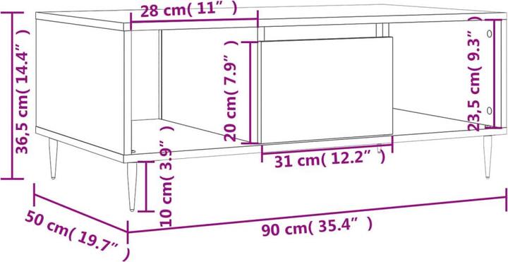 Produktbild VidaXL Rixa (90 x 50 x 36.5 cm)