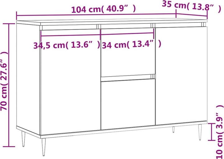 Actual product image VidaXL Varinia (104 x 35 x 70 cm)