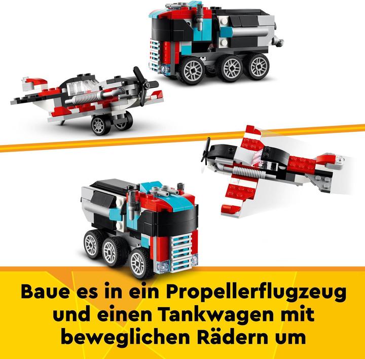 Image du produit LEGO 31146 Remorque surbaissée avec hélicoptère (31146, LEGO Creator 3-in-1)