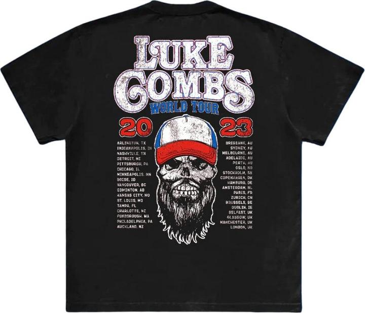 Luke Combs Tour '23 TShirt Rückseitiger Aufdruck