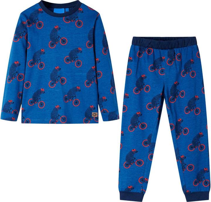 Produktbild VidaXL Kinderpyjama mit Langen Ärmeln Petrolblau 116,Material (116)