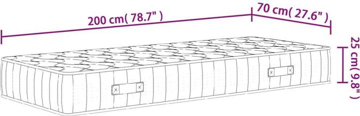Actual product image VidaXL Jeronimus (70 x 200 cm, Spring core)