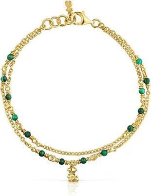 Produktbild Tous Bold Bear Double Malachite Gold Plated Bracelet 1003972400