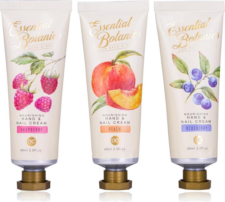 Produktbild Accentra Hand- & Nagelcreme ESSENTIAL BOTANICS - FRUITS in Tube, 60ml, 3 Motive/Düfte sortiert: Himbeere/Pfir (60 ml)