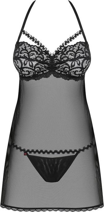 Actual product image Obsessive Joylace Sheer Babydoll - Black (S/M)
