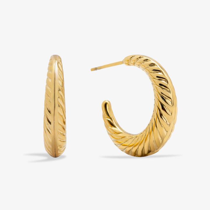 Sensora Jewelry Moon Hoops Ohrringe (Edelstahl)