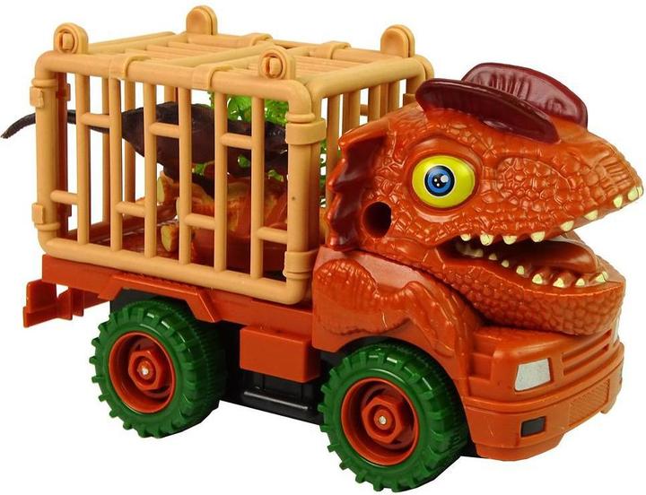 Produktbild Lean Toys Transporter Truck Dinosaur Spinning Orange