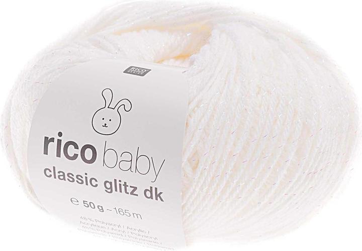 Produktbild Rico Design Wolle Baby Classic Glitz dk 50 g Weiss (165 m)
