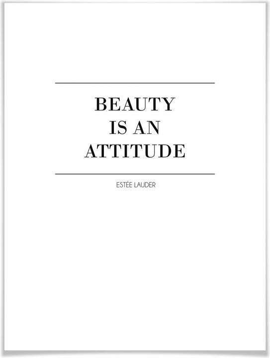 Produktbild Trenddeko Beauty is an attitude (80 x 100 cm)