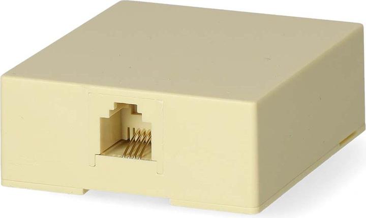 Actual product image Nedis Telephone socket Wall mounting | Connection type: RJ11 | RJ11 socket | Straight | PVC | El