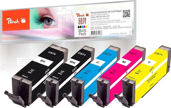 Produktbild Peach PGI-570, CLI-571 (M, Y, BK, PBK, C)