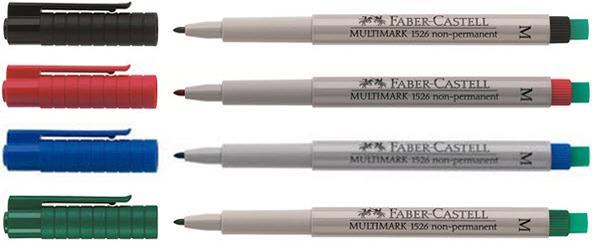 Produktbild Faber-Castell Overheadstift Multimark Non-Permanent (Mehrfarbig, 1 mm, 4 x)