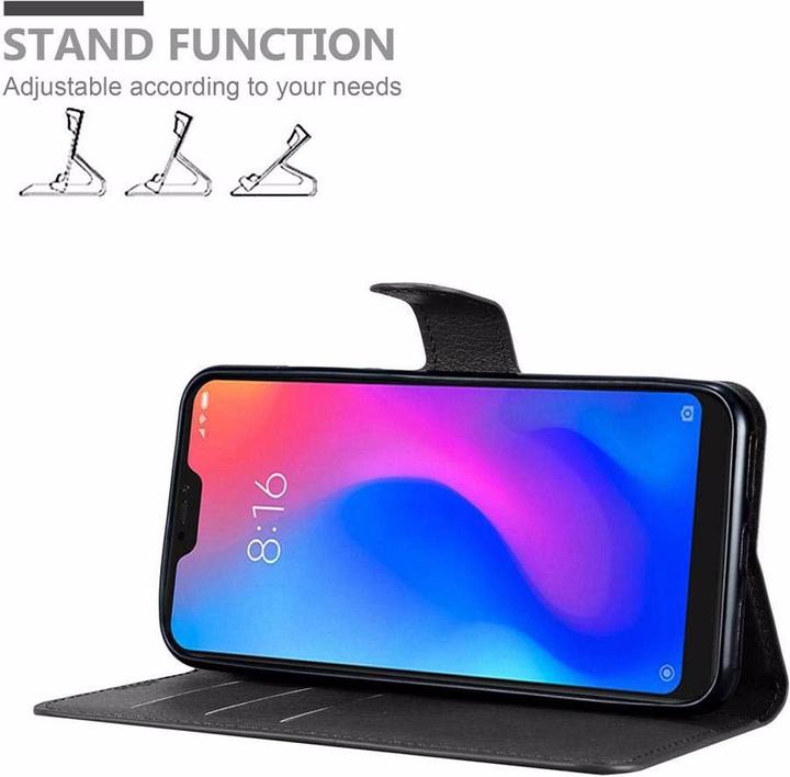 Actual product image Cadorabo Book with stand function cover (Xiaomi Redmi 6 Pro, Xiaomi Mi A2 Lite?)