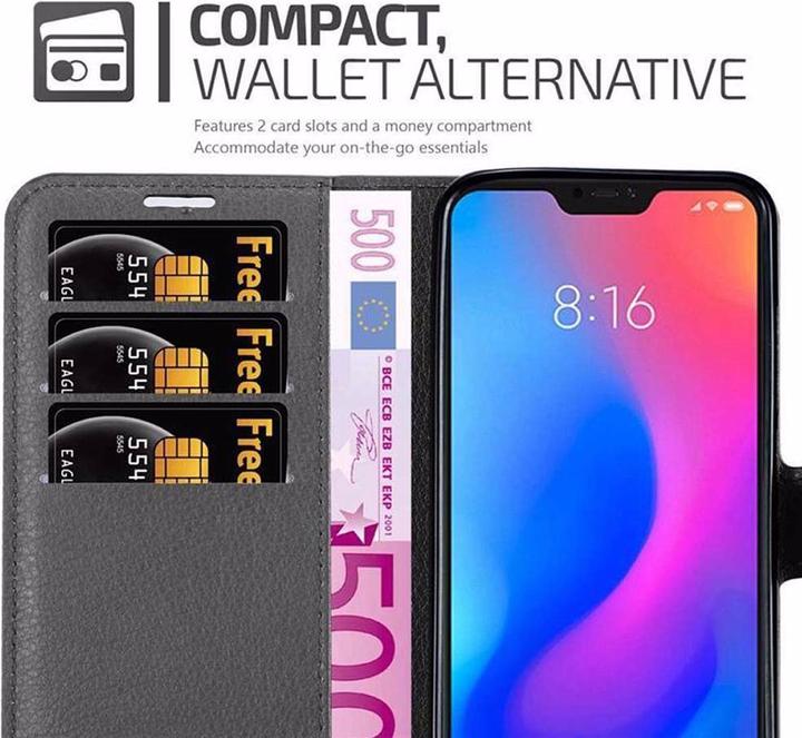 Actual product image Cadorabo Book with stand function cover (Xiaomi Redmi 6 Pro, Xiaomi Mi A2 Lite?)