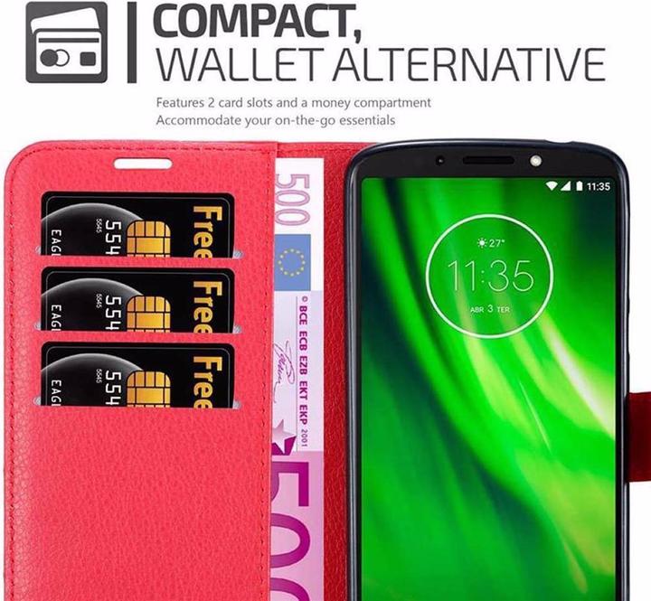 Actual product image Cadorabo Book with stand function cover (Motorola Moto E5)