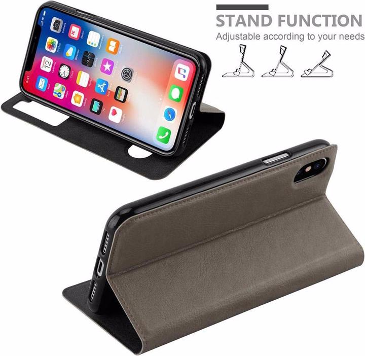 Actual product image Cadorabo Book with View double window cover (Apple iPhone XS Max)