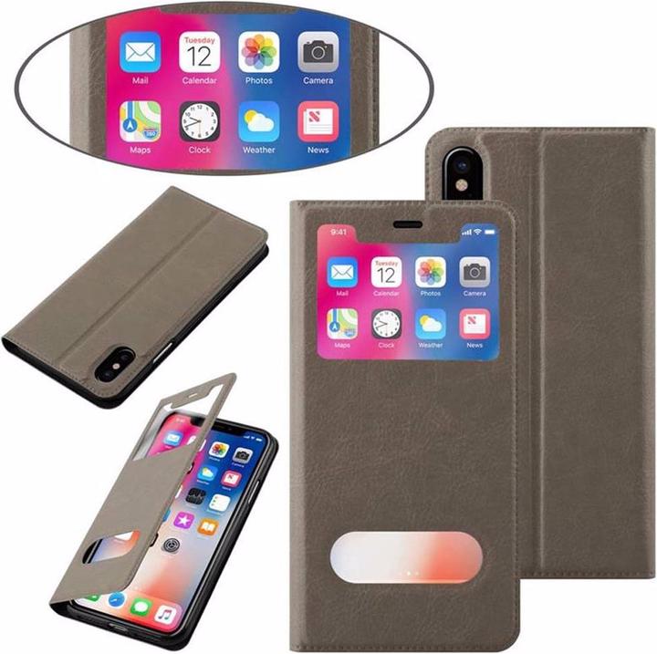 Actual product image Cadorabo Book with View double window cover (Apple iPhone XS Max)