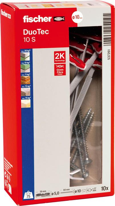 Immagine prodotto Fischer Tassello per cartongesso DUOTEC 10 con medsr., 10 pz. (10 pz.)