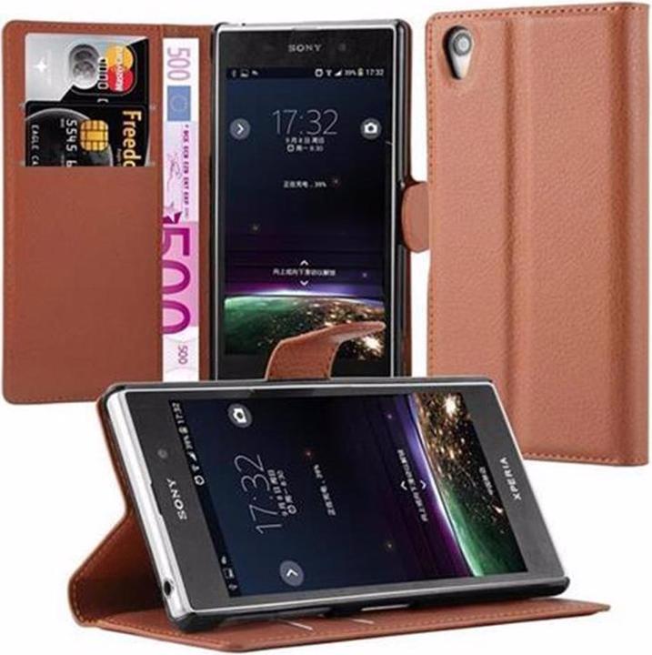 Actual product image Cadorabo Book with stand function cover (Sony Xperia Z1)