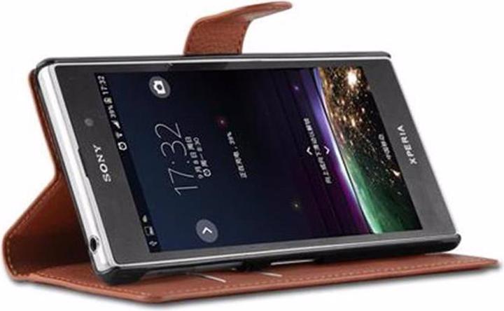 Actual product image Cadorabo Book with stand function cover (Sony Xperia Z1)