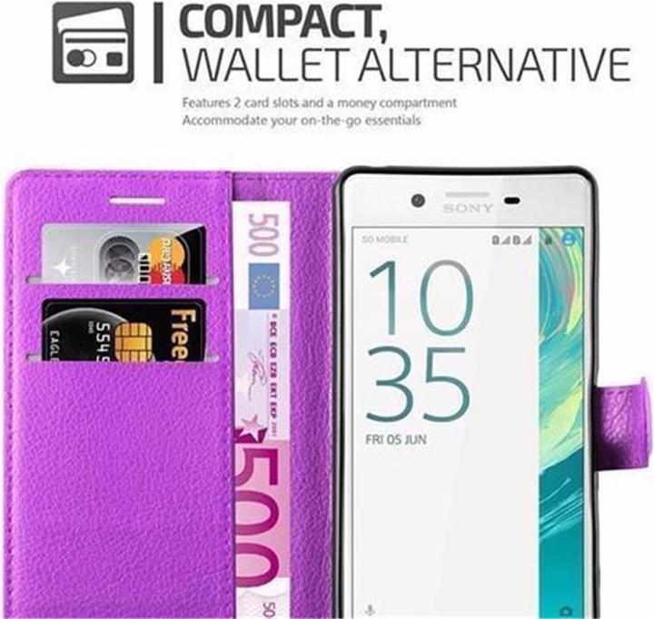 Actual product image Cadorabo Book with stand function cover (Sony Xperia X)
