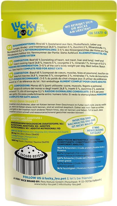 Actual product image Lucky Lou Cat wet food (Adult, 1 pcs., 136 g)
