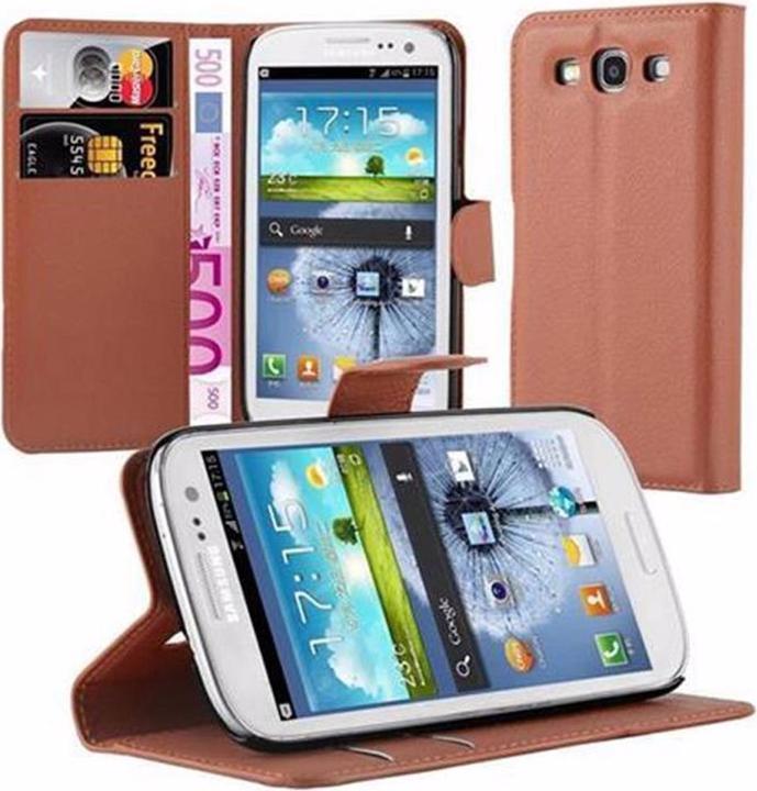 Actual product image Cadorabo Book with stand function cover (Samsung Galaxy S3 Neo, Samsung Galaxy S3)