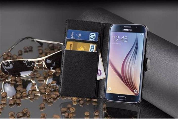 Actual product image Cadorabo Book with stand function cover (Samsung Galaxy S6)