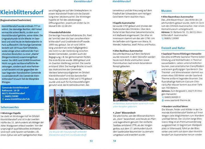 Produktbild Saarland entdecken! 1000 Freizeittipps (Deutsch, Günther Klahm, 2023)