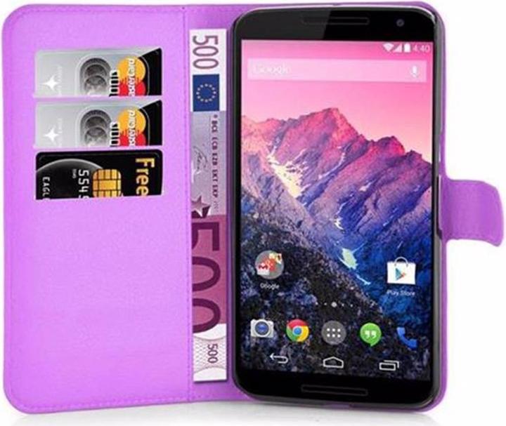 Actual product image Cadorabo Book with stand function cover (Motorola Nexus 6)