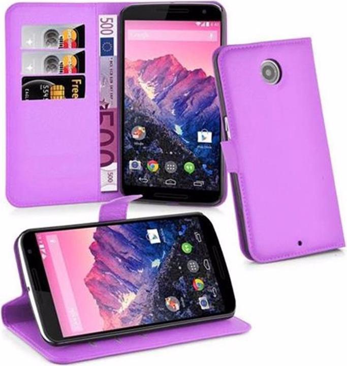 Actual product image Cadorabo Book with stand function cover (Motorola Nexus 6)
