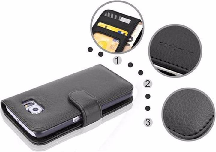 Produktbild Cadorabo Book mit 3 Kartenfächer Cover (Samsung Galaxy S6)