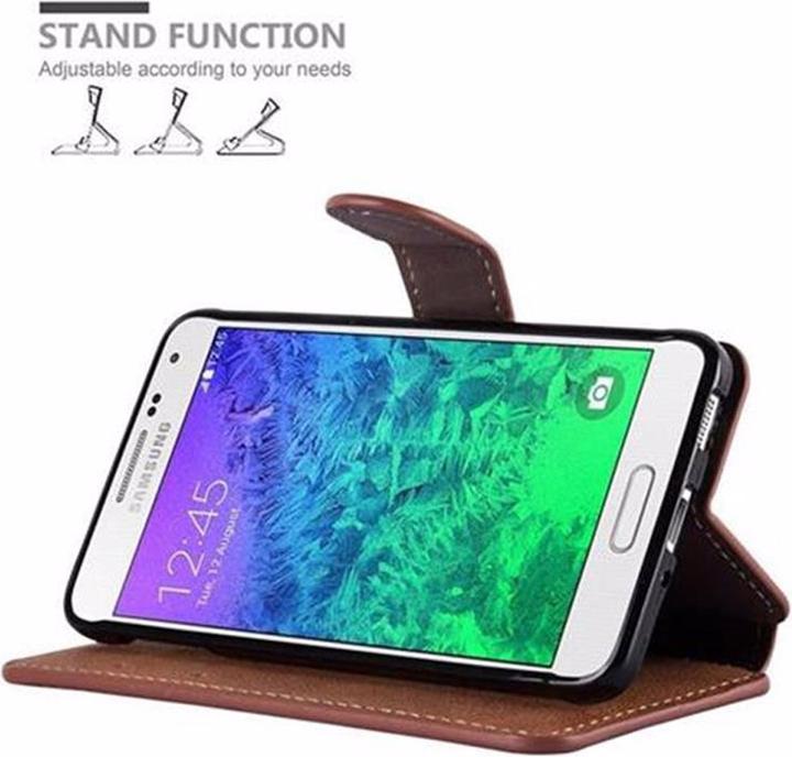 Productafbeelding Cadorabo Boek Retro Matte Portemonnee Hoesje (Samsung Galaxy Alpha)