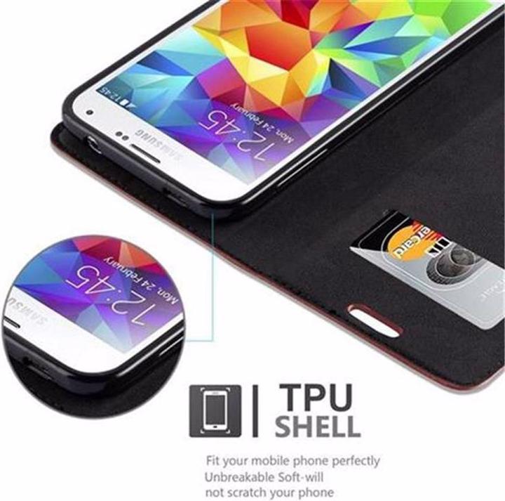 Actual product image Cadorabo Book Invisible Magnet Cover (Samsung Galaxy S5, Samsung Galaxy S5 Neo)