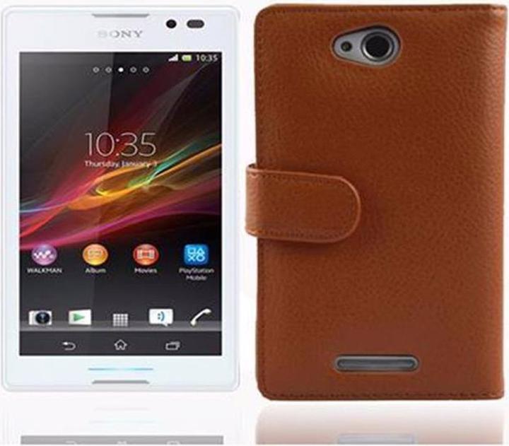 Actual product image Cadorabo Book with structure cover (Sony Xperia C)