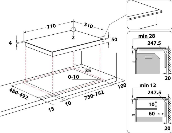 Image du produit Whirlpool inductie kookplaat WL S3377 BF (en anglais)