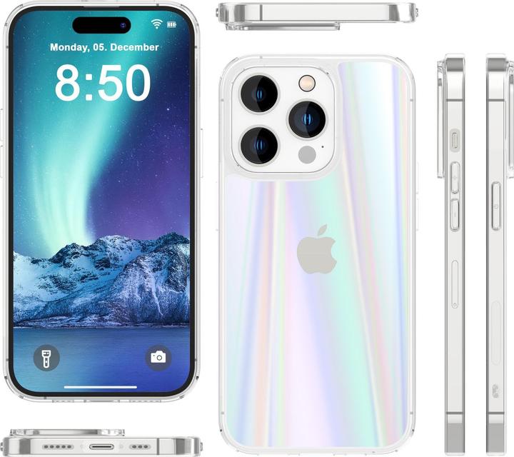 Immagine prodotto Nalia Copertura in vetro temperato trasparente effetto arcobaleno (Apple iPhone 14 Pro)