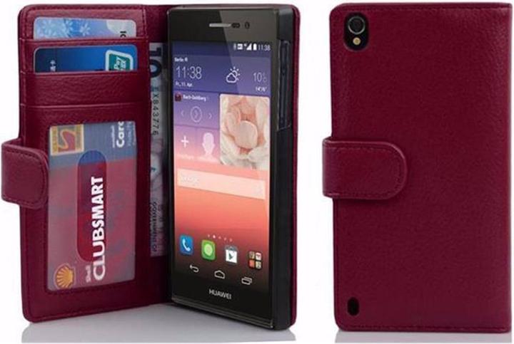 Produktbild Cadorabo Book mit 3 Kartenfächer Cover (Huawei Ascend P7)