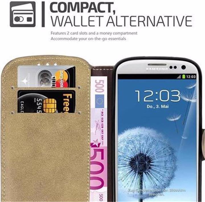 Produktbild Cadorabo Book Retro Matt Wallet Cover (Samsung Galaxy S3, Samsung Galaxy S3 Neo)