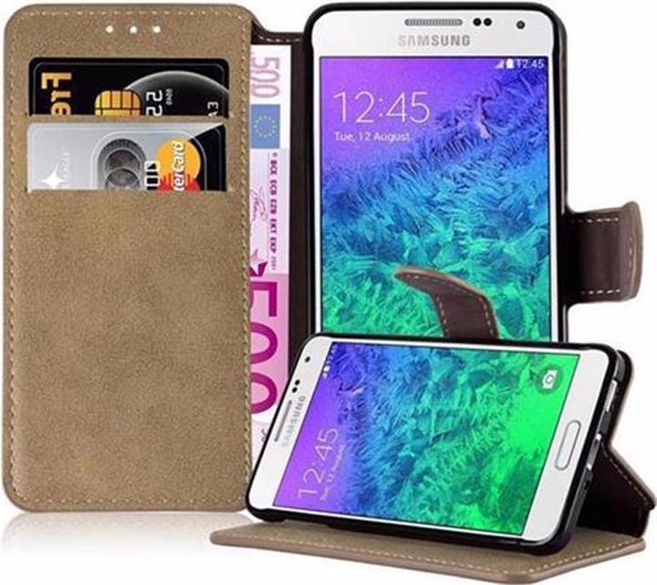 Produktbild Cadorabo Book Retro Matt Wallet Cover (Samsung Galaxy Alpha)