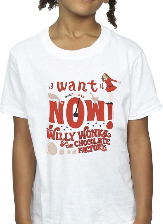 Immagine prodotto Willy Wonka & the Chocolate Factory Verruca Salt I Want It Now Maglietta Ragazze (152, 158)