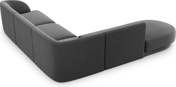 Image du produit Micadoni Canapé D'Angle Gauche Velours, "Miley", 6 Places, 255x248x70Fabriqué en Europe (Canapé d'angle)