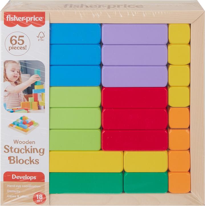 Produktbild Fisher-Price Kunterbunte Holzbausteine