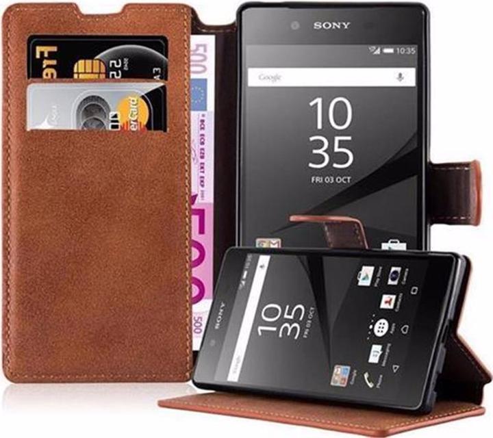 Productafbeelding Cadorabo Boek Retro Matte Portemonnee Hoesje (Sony Xperia Z5)