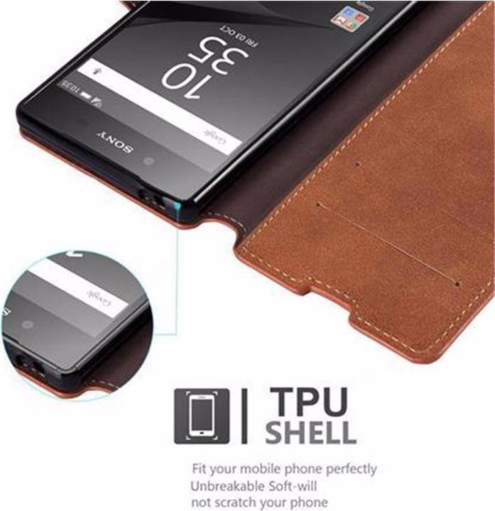 Productafbeelding Cadorabo Boek Retro Matte Portemonnee Hoesje (Sony Xperia Z5)