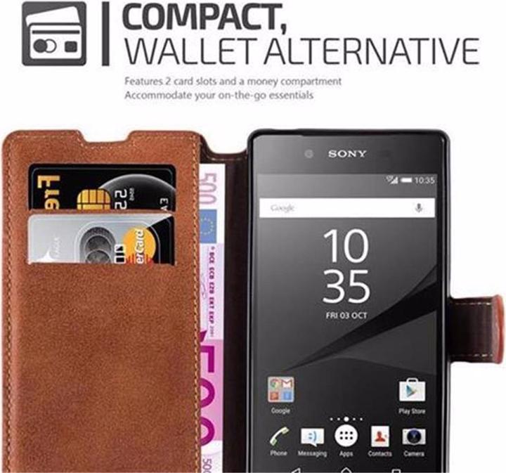 Productafbeelding Cadorabo Boek Retro Matte Portemonnee Hoesje (Sony Xperia Z5)