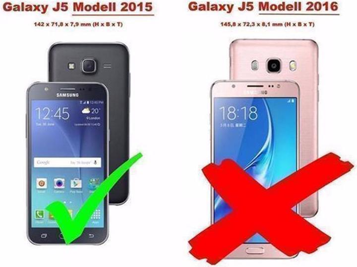 Produktbild Cadorabo Book Invisible Magnet Cover (Samsung Galaxy J5 (2015))